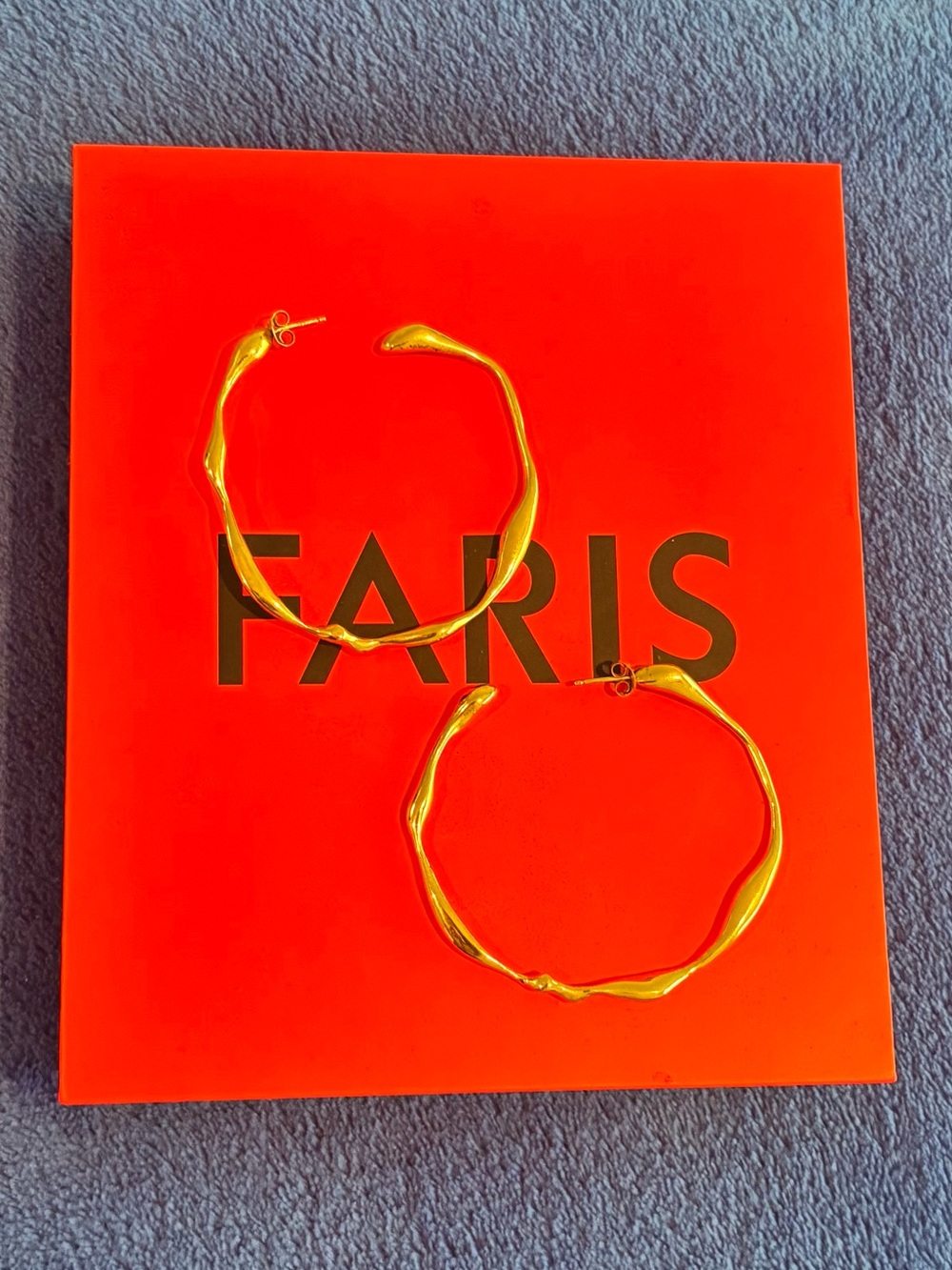 Faris Gold Onda Hoop Large